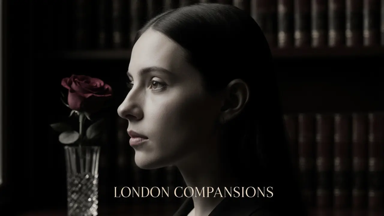 A discreet professional profile with a single headshot and subtle branding, exuding elegance and privacy.